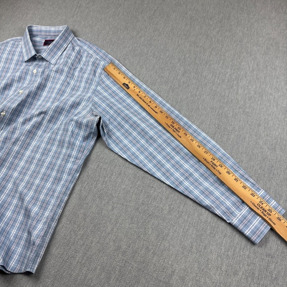 Untuckit Shirt Men 2XL XXL Blue Plaid Wrinkle Free Button Up Relaxed‎ Work - Picture 6 of 9
